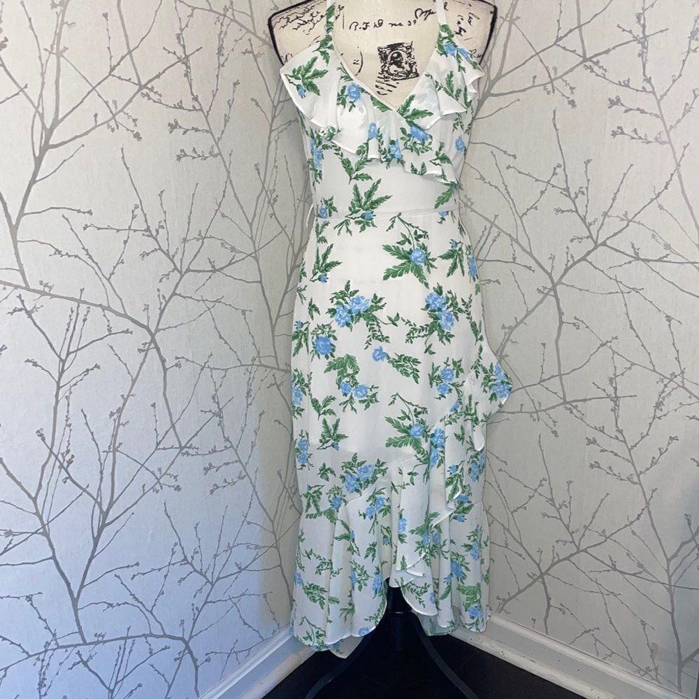 Disney Princess Juniors Floral Ruffle midi dress,‎ Size Medium - Picture 4 of 10